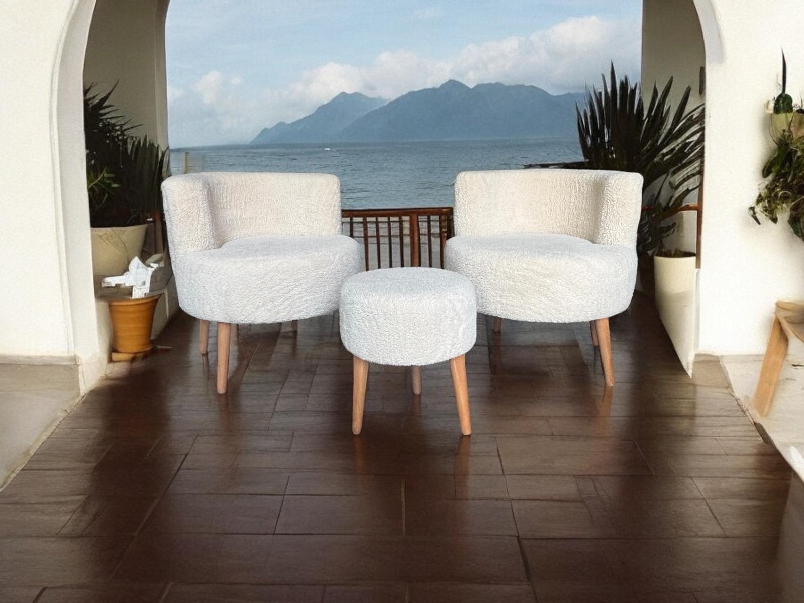 çay seti berjer puf takımı salon balkon afis